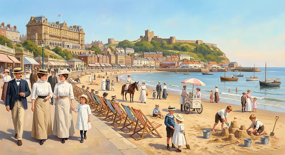 Idealic summer of 1914 before the war Scarborough Bombardment 1914